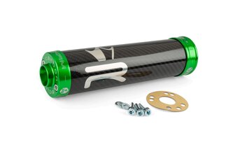 Äänenvaimennin KRM Carbon Hologram 70-90cc vihreä