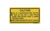 Warning Label Battery Sym Jet 50 Sport X