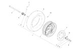 Front Wheel with bearings Piaggio Fly 50 4T 2V