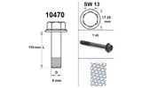 Engine Bolt wrench size 13 M8x110 black