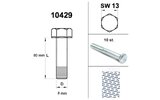 Screw M8x80 galvanized 8.8 (x10)