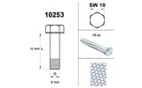 Screw M6x16 galvanized 8.8 (x10)