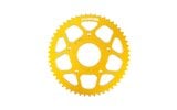Rear Sprocket 53T - 420 Stage6 alu CNC yellow Peugeot / Rieju