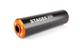 Silencer Stage6 50 - 80cc right side orange / black