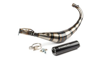 Pakoputkisto Stage6 Streetrace CNC musta Derbi / Minarelli AM6