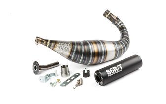Pakoputkisto Stage6 R/T 90 - 100cc CNC musta Minarelli AM6
