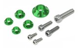 Screw Kit fairing / tank (2xM5 2xM6 1xM8) green